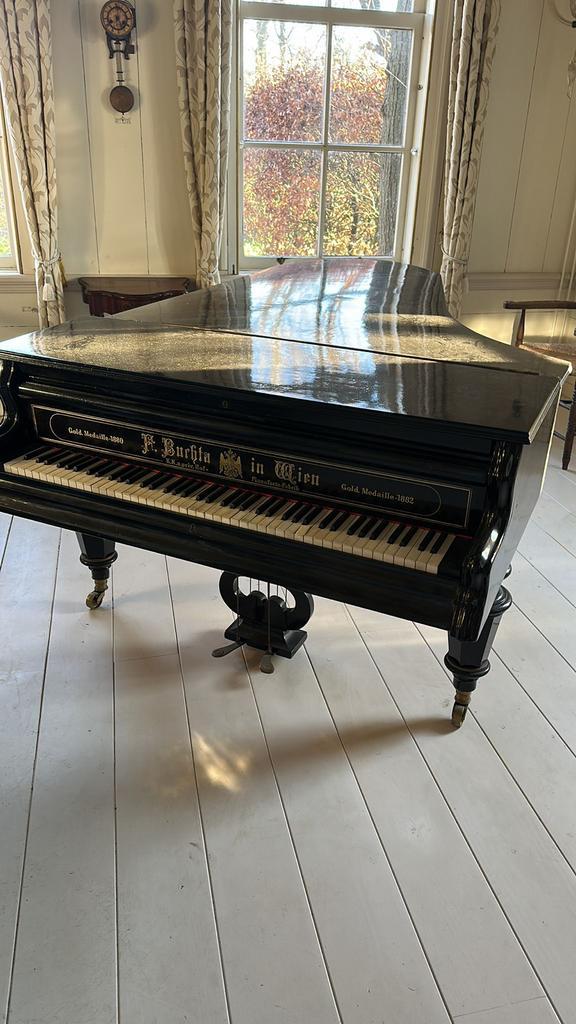 Antieke Vleugel uit Wenen, Muziek en Instrumenten, Piano's, Gebruikt, Vleugel, Zwart, Ophalen