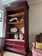 Uniek, antiek, planken, demontabel, wijnrood, 254 hoog, Ophalen