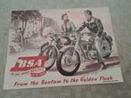 " B.S.A. "  Motoren modellen folder., Motoren, Handleidingen en Instructieboekjes, Ophalen of Verzenden, Overige merken