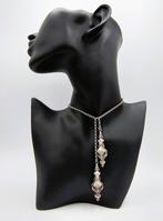 Zilveren jasseronketting met breipendoppen, 835, Sieraden, Tassen en Uiterlijk, Antieke sieraden, Verzenden, Zilver, Ketting