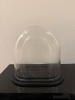 Stolp ovaal S helder glas zwart houten plateau, Veens Living, Nieuw, Elst, Info@veensliving.nl