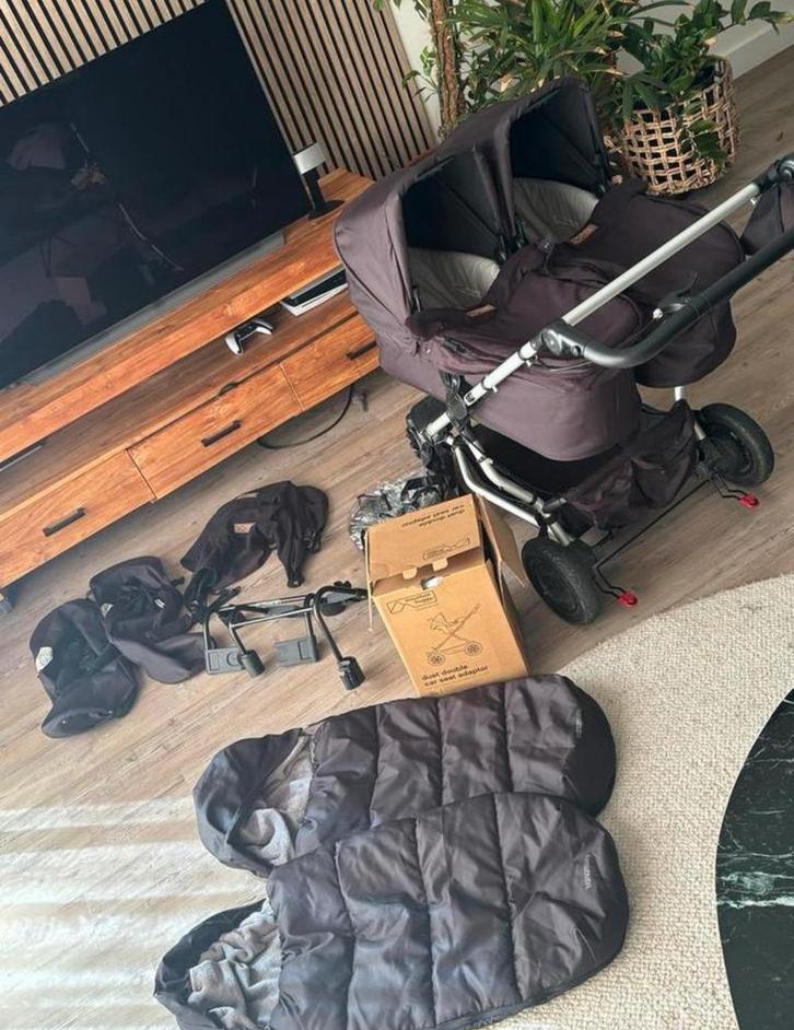 Tweeling kinderwagen, Compleet Pakket, Kinderen en Baby's, Kinderwagens en Combinaties, Gebruikt, Combiwagen, Overige merken, Duowagen
