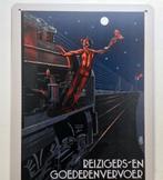 Nederlandse Spoorwegen Per Spoor Metalen Wandbord, Verzamelen, Spoorwegen en Tramwegen, Ophalen of Verzenden, Nieuw, Trein, Overige typen