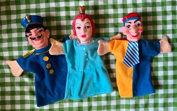 3 poppenkastpoppen handoppen politie prinses Jan Klaassen beschikbaar voor biedingen