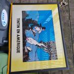 Tinyin/Kuifje in Amerika poster, Ophalen, Zo goed als nieuw, A1 t/m A3, Film en Tv