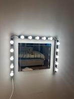 Spiegel met lampen (makeup lampen), Huis en Inrichting, Woonaccessoires | Spiegels, Ophalen, Minder dan 50 cm, Rond, Zo goed als nieuw