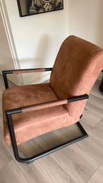 Stoel fauteuil Henders en Hazel cognac kleurig, nieuwstaat, Ophalen, Zo goed als nieuw, 50 tot 75 cm