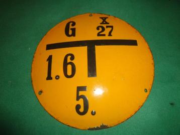 Emaille gevelbord gaskraan antiek nr1 beschikbaar voor biedingen