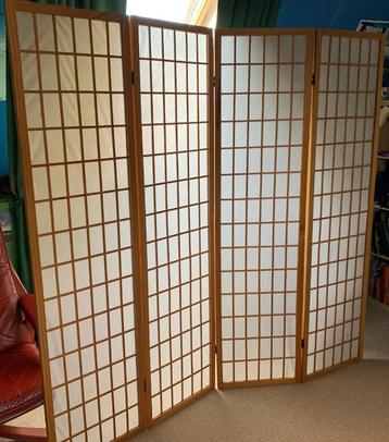 Japans kamerscherm Naturel 4 panelen beschikbaar voor biedingen