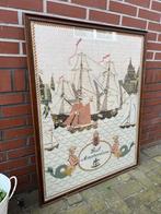 Groot schilderij geborduurd  Sail Amsterdam, 75 tot 100 cm, Overige typen, Gebruikt, Ophalen of Verzenden