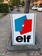 Vintage Elf Reclamebord / lichtbak plaat, Verzamelen, Merken en Reclamevoorwerpen, Reclamebord, Gebruikt, ., Ophalen of Verzenden