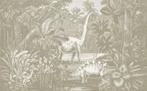 Dinosaurus fotobehang Jurassic Kingdom, Muurdeco4kids, Verzenden, Minder dan 10 m², Dino behang, vintage,