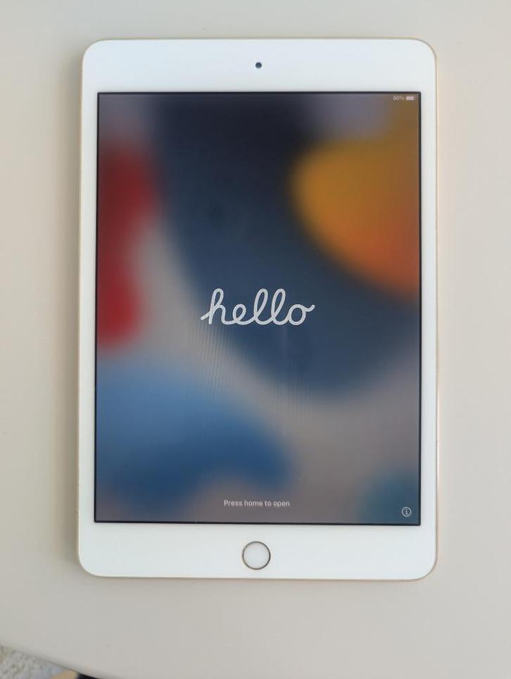 Apple iPad mini 4 Wi-Fi 128GB Goud, Computers en Software, Apple iPads, Gebruikt, Apple iPad Mini, Wi-Fi, 8 inch, 128 GB, Goud