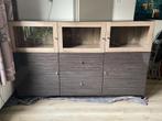 IKEA Besta wandkast/dressoir/vitrine eiken 180x124cm, Ophalen, 150 tot 200 cm, Zo goed als nieuw, 25 tot 50 cm
