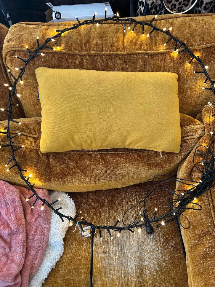 kerstverlichting van luca cirkel zwart met leds met trafo, Diversen, Kerst, Nieuw, Ophalen of Verzenden