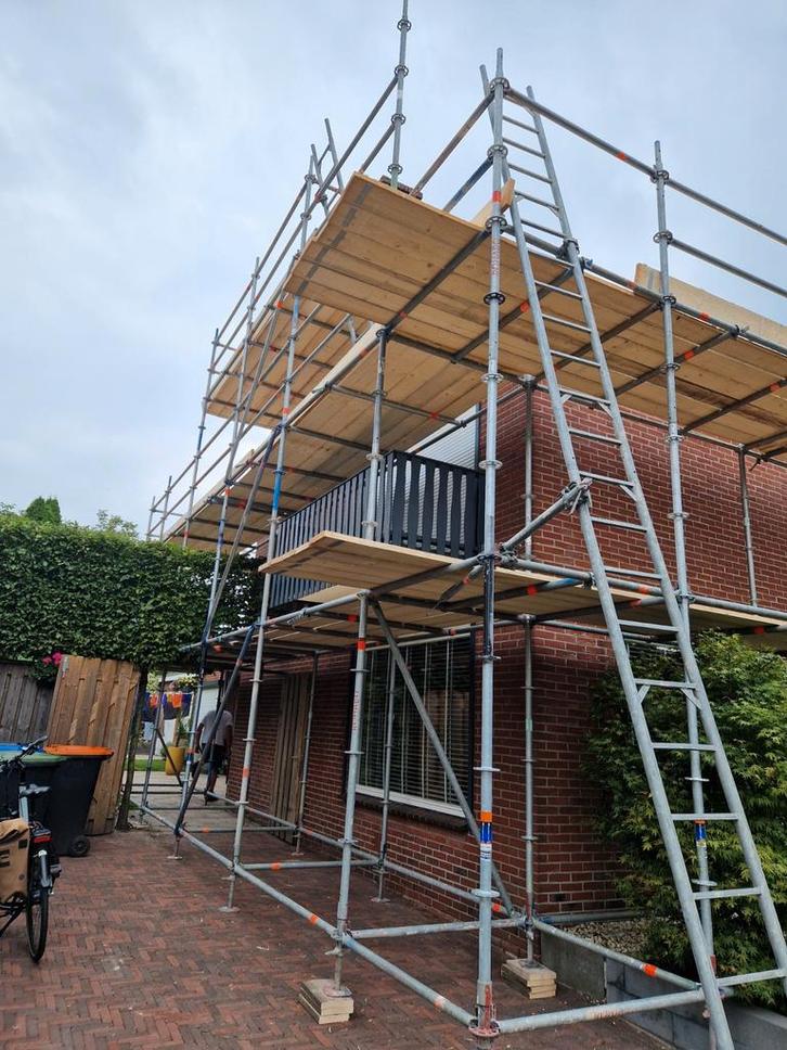 Layher Steiger Verhuur + ander bouwmaterieel, Doe-het-zelf en Verbouw, Steigers, 5 meter of hoger, Ophalen of Verzenden
