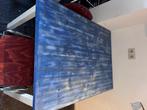 Tafel - blauwewash, Huis en Inrichting, Ophalen, Gebruikt, 100 tot 150 cm, 50 tot 100 cm