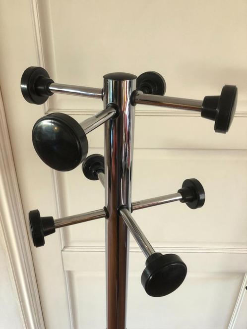 Staande chromen vintage kapstok, vintage design, Huis en Inrichting, Woonaccessoires | Kapstokken, Zo goed als nieuw, Staande kapstok