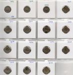 WILHELMINA SET STUIVERS 1907 T/M 1943 KOMPLEET  15 STUKS, Postzegels en Munten, Munten | Nederland, Ophalen of Verzenden, Koningin Wilhelmina