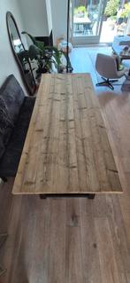 Stoere Eettafel met Bank - Industrieel Design, Huis en Inrichting, Ophalen, Gebruikt, 200 cm of meer, Vijf personen of meer