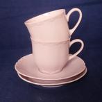 Hutschenreuther Drache - 2 roze kop en schotels, Ophalen of Verzenden, Zo goed als nieuw, Overige stijlen, Kop(pen) en/of Schotel(s)