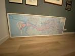 Ingelijste landkaart Zuid-Holland /schilderij atlas, Boeken, Atlassen en Landkaarten, Gelezen, Ophalen of Verzenden, Landkaart
