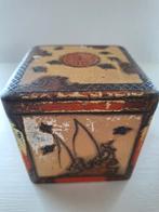 Antiek Niemeijer's oranje Pecco thee blik, 50'er jaren, Verzamelen, Blikken, Ophalen of Verzenden, Gebruikt, Thee