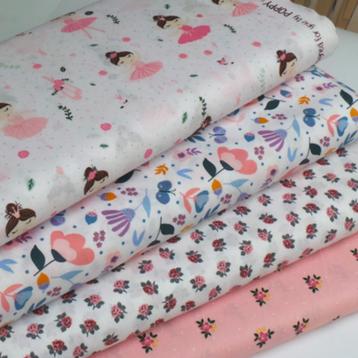 Promo! 6218) 140x50cm katoen rozen / bloem / ballerina beschikbaar voor biedingen