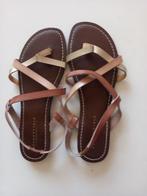 platte sandalen aeropostale mt 5/ 38 met enkelbandjes nieuw, Ophalen of Verzenden, Nieuw, Zwart, Sandalen of Muiltjes
