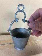 Antiek miniatuur tinnen wijwateremmer, Antiek en Kunst, Antiek | Tin, Ophalen of Verzenden