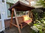 Schommelbank van Meranti hout, inclusief bovenhoes en kussen, Tuin en Terras, Tuinbanken, Ophalen, Zo goed als nieuw, Hout, Schommelbank