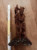 Hardhout beeld japan visser perfecte staat 25 cm, Ophalen of Verzenden