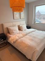 Boxspring beige, Ophalen, Gebruikt, Tweepersoons, Bedbodem