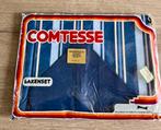 Nieuw 1 persoons retro  lakenset, Ophalen of Verzenden, Nieuw, Eenpersoons, Blauw
