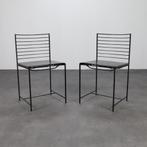 Set of 2 Italian “Alice” Chairs by Cidue, 1980s, Ophalen, Twee, Zwart, Metaal