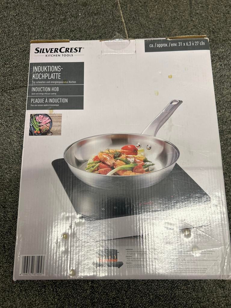Silvercrest Inductie Kookplaat - paar keer gebruikt, Witgoed en Apparatuur, Kookplaten, Nieuw, 3 kookzones of minder, Ophalen of Verzenden