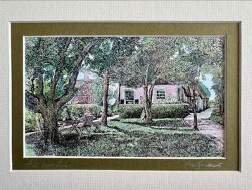 Pen Inkt tekening Het Voorhuis - Arie Goedhart beschikbaar voor biedingen