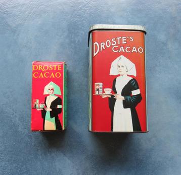 Oud Droste cacao blik + kleine verpakking, gevuld, ongeopend beschikbaar voor biedingen