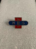 Broche met oud NS-logo (jaren 60), Verzamelen, Spoorwegen en Tramwegen, Ophalen of Verzenden, Gebruikt, Trein