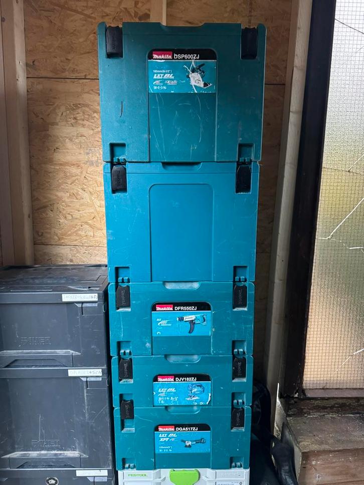 Diverse Systainers: Auer, Makita, Festool, Doe-het-zelf en Verbouw, Gereedschapskisten, Zo goed als nieuw, Ophalen of Verzenden