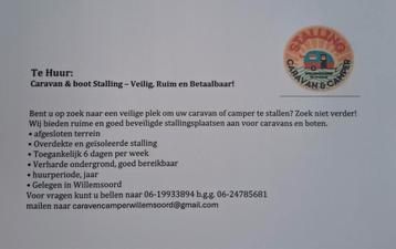 Aangeboden Caraven, Camper en Bootstalling beschikbaar voor biedingen