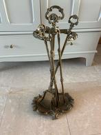 Antiek Messing Haardstelset, Huis en Inrichting, Haarden, Ophalen, Gebruikt