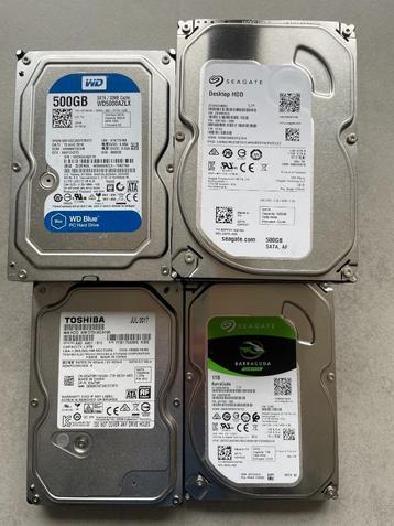 8x HDD 500 GB / 1 TB beschikbaar voor biedingen