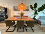 3 eetkamer stoelen Tower Living Ferro- groen, Ophalen, Overige kleuren, Drie, Zo goed als nieuw