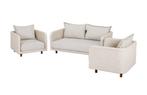 Stoel-Bank Loungeset Nayan | 3-delig | Off White | Rope | Eu, Verzenden, Nieuw, Loungeset, Bank