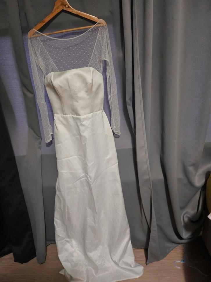 Jesus Piero Trouwjurk Maat 38 - Cream/Off White, Kleding | Dames, Trouwkleding en Trouwaccessoires, Ophalen of Verzenden