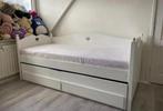 Emma kinderkamer bedbank / bed  + logeerbed + 2 ladden, Huis en Inrichting, Slaapkamer | Bedden, 90 cm, Eenpersoons, Wit, Ophalen of Verzenden