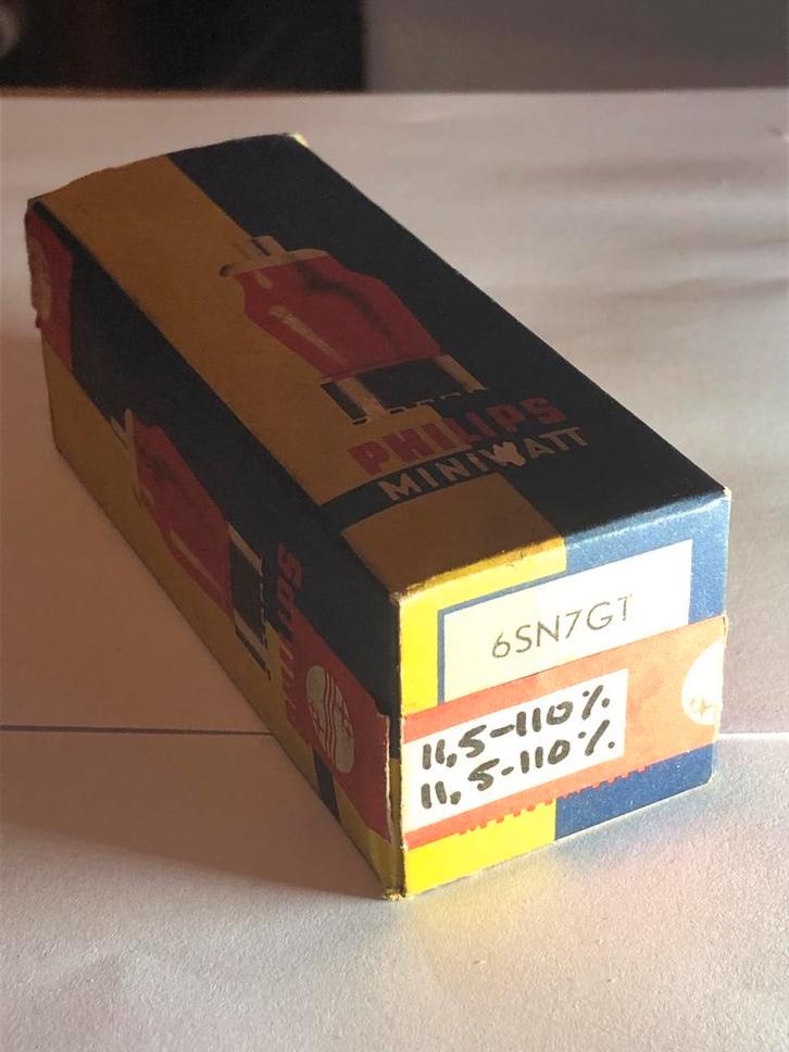 PHILIPS 6SN7 Buis NOS NIB - Getest!, Antiek en Kunst, Antiek | Tv's en Audio, Ophalen of Verzenden