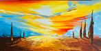 Abstract Schilderij "Puesta del Sol" zonsondergang van Agus, Antiek en Kunst, Ophalen