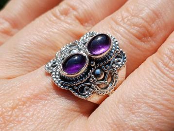 Vanoli 925 zilveren ring met amethist maat 19,25 beschikbaar voor biedingen
